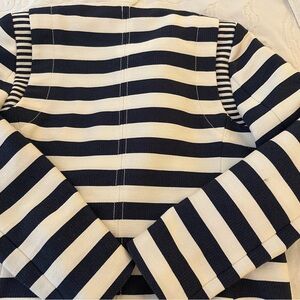 Banana Republic Striped Navy and Cream Blazer